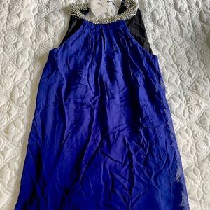 DIANE VON FURSTENBERG XS 0 PURPLE JEWELED DRESS